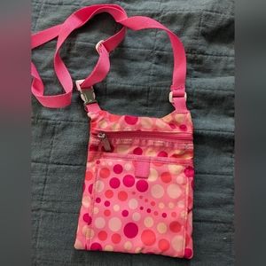 LeSportsac Pink Polkadot Crossbody